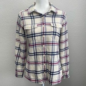 Patagonia Cream Plaid Button Down Shirt